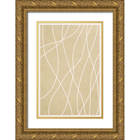 Spaghetti Strands III Gold Ornate Wood Framed Art Print with Double Matting by Alpenglow Workshop