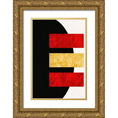 Stacked Rectangles Gold Ornate Wood Framed Art Print with Double Matting by Alpenglow Workshop