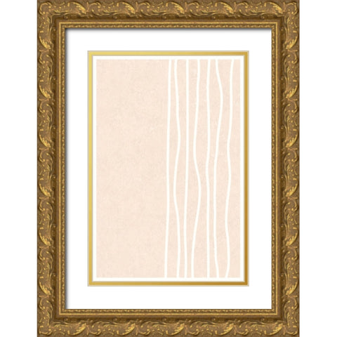 Stripes to the Right Gold Ornate Wood Framed Art Print with Double Matting by Alpenglow Workshop