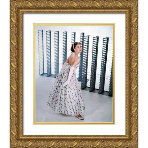 Audrey Hepburn, Funny Face Gold Ornate Wood Framed Art Print with Double Matting by Vintage Hollywood Archive