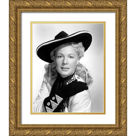 Betty Hutton, Annie Get Your Gun Gold Ornate Wood Framed Art Print with Double Matting by Vintage Hollywood Archive