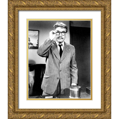 Burgess Meredith, The Twilight Zone Gold Ornate Wood Framed Art Print with Double Matting by Vintage Hollywood Archive