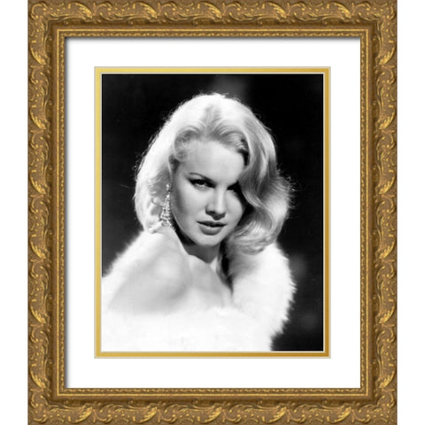 Carroll Baker Gold Ornate Wood Framed Art Print with Double Matting by Vintage Hollywood Archive