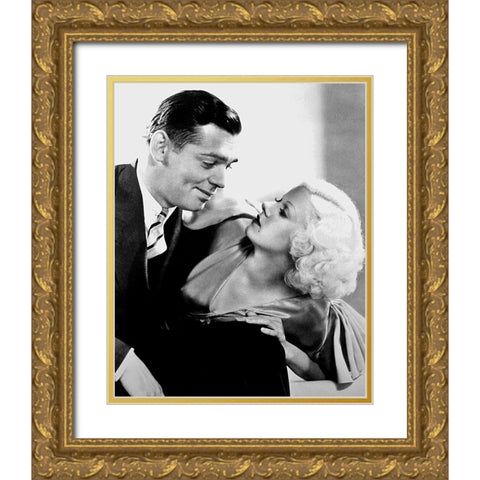 Clark Gable, Jean Harlow, Hold Your Man, 1933 Gold Ornate Wood Framed Art Print with Double Matting by Vintage Hollywood Archive