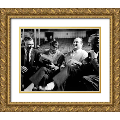 Clark Gable, Cary Grant, Bob Hope, David Niven, 1950 Gold Ornate Wood Framed Art Print with Double Matting by Vintage Hollywood Archive