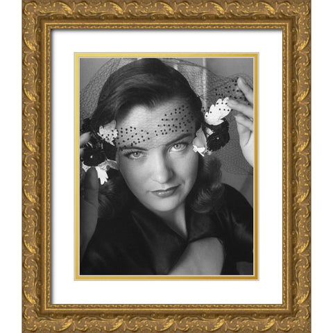 Ella Raines, Life magazine, 1944 Gold Ornate Wood Framed Art Print with Double Matting by Vintage Hollywood Archive