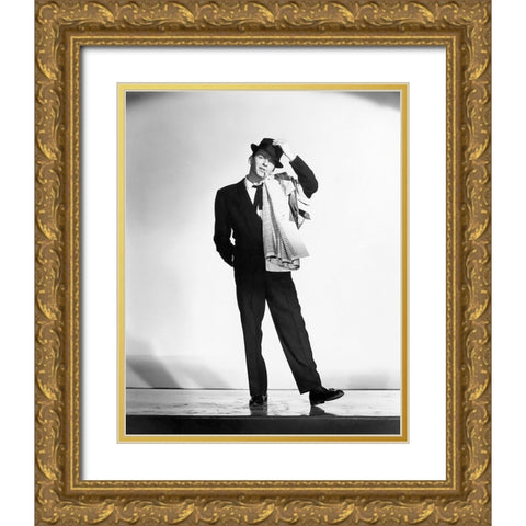 Frank Sinatra, 1957 I Gold Ornate Wood Framed Art Print with Double Matting by Vintage Hollywood Archive