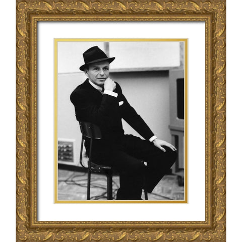 Frank Sinatra, 1957 IV Gold Ornate Wood Framed Art Print with Double Matting by Vintage Hollywood Archive