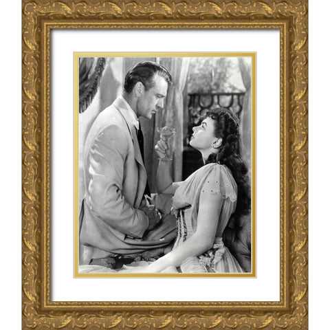 Gary Cooper, Ingrid Bergman, Saratoga Trunk, 1945 Gold Ornate Wood Framed Art Print with Double Matting by Vintage Hollywood Archive