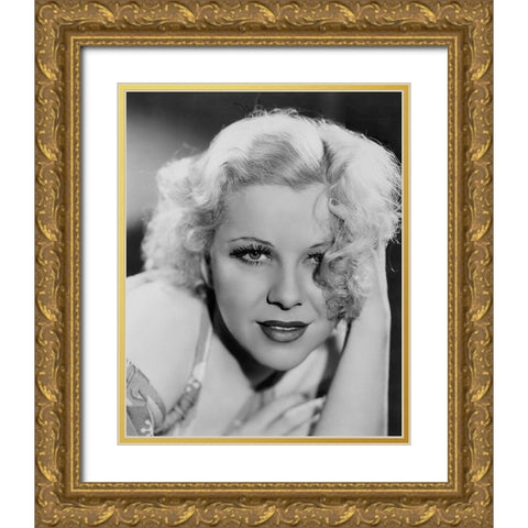 Glenda Farrell Gold Ornate Wood Framed Art Print with Double Matting by Vintage Hollywood Archive