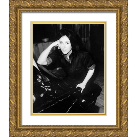 Grace Slick Gold Ornate Wood Framed Art Print with Double Matting by Vintage Hollywood Archive