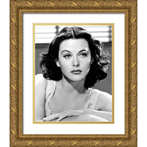 Hedy Lamarr, 1940 Gold Ornate Wood Framed Art Print with Double Matting by Vintage Hollywood Archive