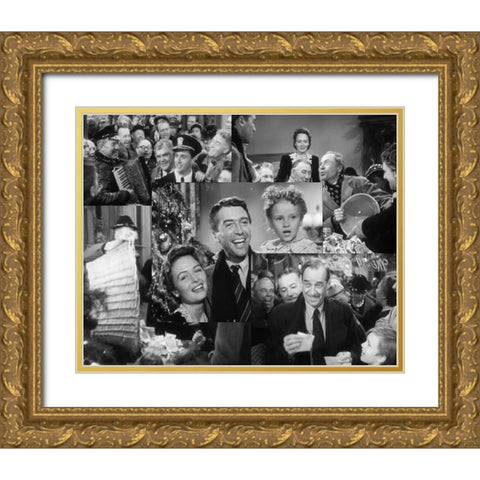 Its a Wonderful Life, 1946 II Gold Ornate Wood Framed Art Print with Double Matting by Vintage Hollywood Archive