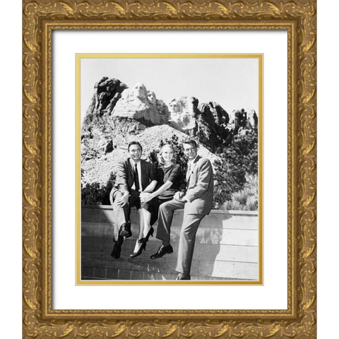 James Mason, Eva Marie Saint, Cary Grant, 1959 Gold Ornate Wood Framed Art Print with Double Matting by Vintage Hollywood Archive
