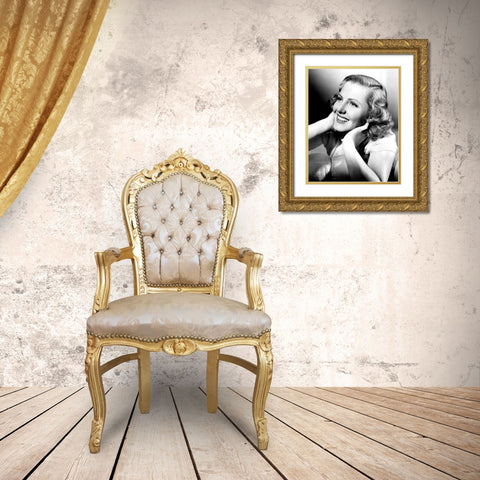 Jean Arthur, Smith Gold Ornate Wood Framed Art Print with Double Matting by Vintage Hollywood Archive