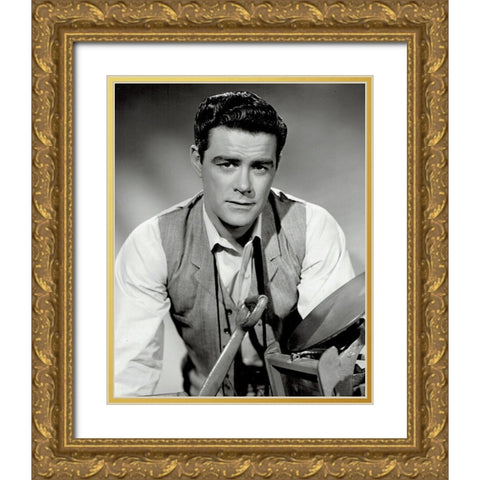 Jeff Richards, 1959 Gold Ornate Wood Framed Art Print with Double Matting by Vintage Hollywood Archive