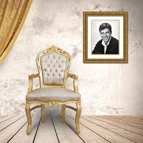 Jerry Lewis Gold Ornate Wood Framed Art Print with Double Matting by Vintage Hollywood Archive