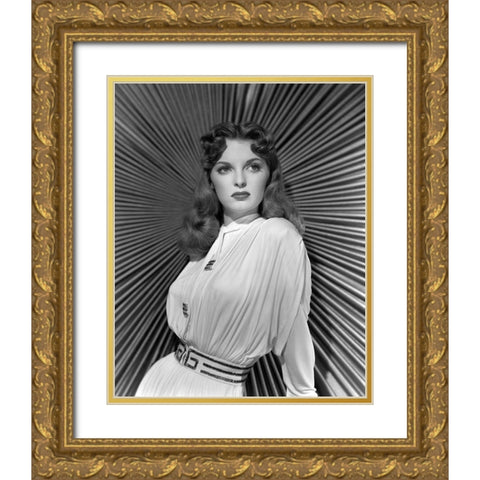 Julie London, 1948 Gold Ornate Wood Framed Art Print with Double Matting by Vintage Hollywood Archive