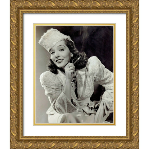 Lupe Velez Gold Ornate Wood Framed Art Print with Double Matting by Vintage Hollywood Archive