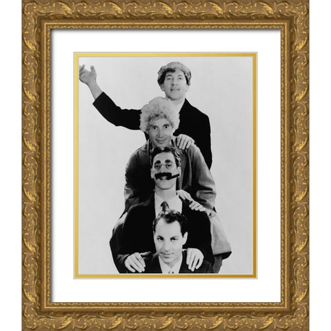Inside the Marx Brothers Gold Ornate Wood Framed Art Print with Double Matting by Vintage Hollywood Archive