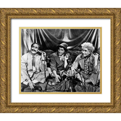 Marx Brothers Gold Ornate Wood Framed Art Print with Double Matting by Vintage Hollywood Archive
