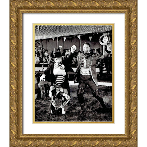 Mickey Rooney, Chill Wills, Frontier Circus, 1962 Gold Ornate Wood Framed Art Print with Double Matting by Vintage Hollywood Archive