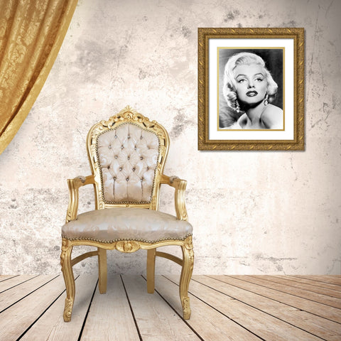 Marilyn Monroe Gold Ornate Wood Framed Art Print with Double Matting by Vintage Hollywood Archive
