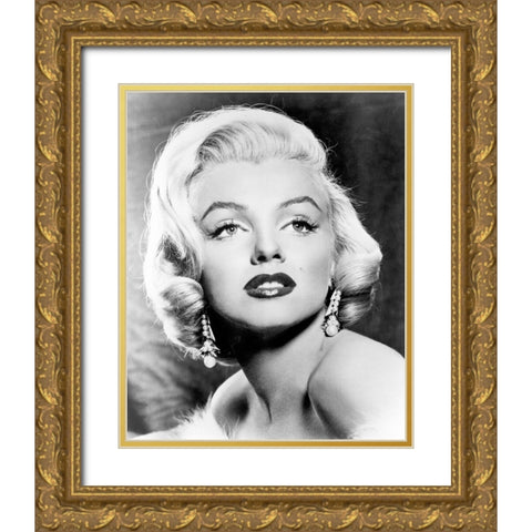 Marilyn Monroe Gold Ornate Wood Framed Art Print with Double Matting by Vintage Hollywood Archive