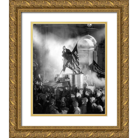 October, 1927 Gold Ornate Wood Framed Art Print with Double Matting by Vintage Hollywood Archive