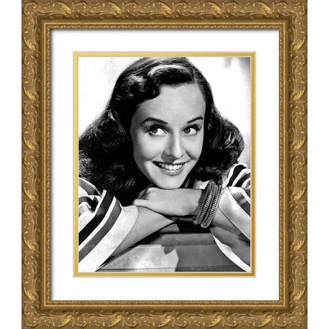 Paulette Goddard, 1940 Gold Ornate Wood Framed Art Print with Double Matting by Vintage Hollywood Archive
