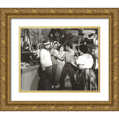 Que Bravas Son Las Costenas, 1995 Gold Ornate Wood Framed Art Print with Double Matting by Vintage Hollywood Archive