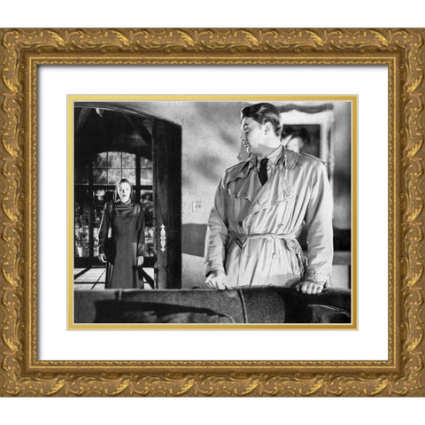Robert Mitchum, Out of the Past, 1947 Gold Ornate Wood Framed Art Print with Double Matting by Vintage Hollywood Archive
