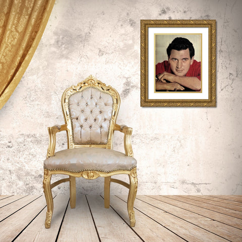 Rock Hudson, 1956 Gold Ornate Wood Framed Art Print with Double Matting by Vintage Hollywood Archive