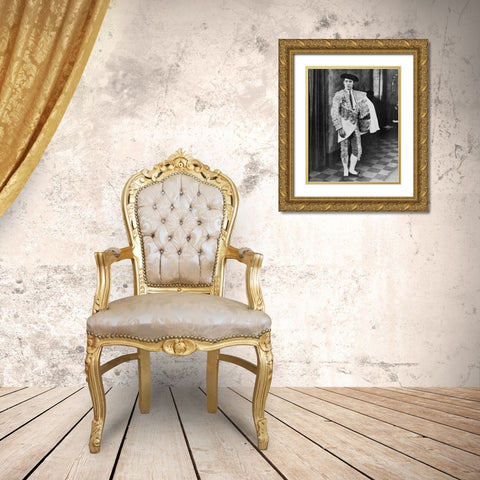 Rudolph Valentino, Juan Gallardo Gold Ornate Wood Framed Art Print with Double Matting by Vintage Hollywood Archive