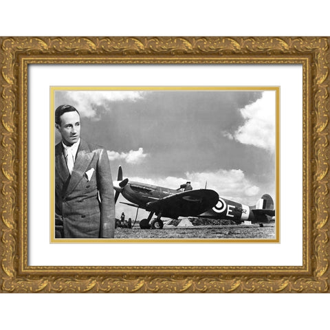 Spitfire, 1943 Gold Ornate Wood Framed Art Print with Double Matting by Vintage Hollywood Archive