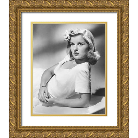 Barbara Bel Geddes Gold Ornate Wood Framed Art Print with Double Matting by Vintage Hollywood Archive
