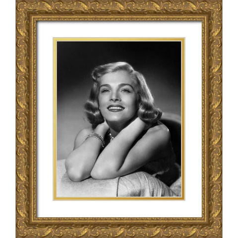 Lizabeth Scott Gold Ornate Wood Framed Art Print with Double Matting by Vintage Hollywood Archive