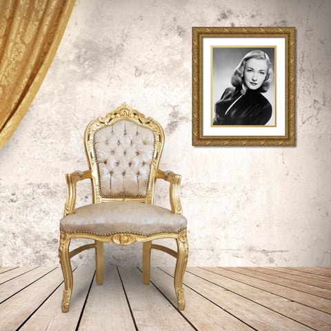 Nina Foch Gold Ornate Wood Framed Art Print with Double Matting by Vintage Hollywood Archive