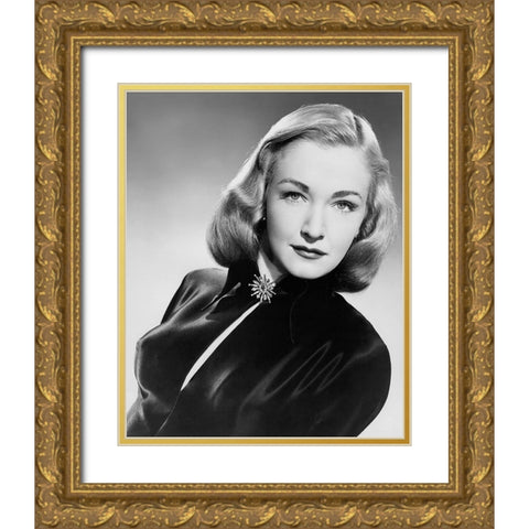 Nina Foch Gold Ornate Wood Framed Art Print with Double Matting by Vintage Hollywood Archive