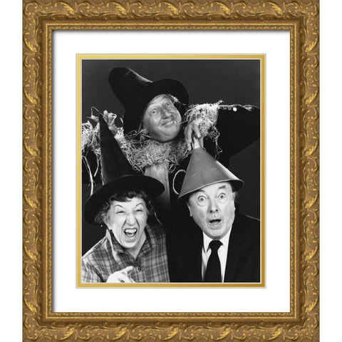 Ray Bolger, Jack Haley, Margaret Hamilton, The Wizard of Oz, 1970 Gold Ornate Wood Framed Art Print with Double Matting by Vintage Hollywood Archive