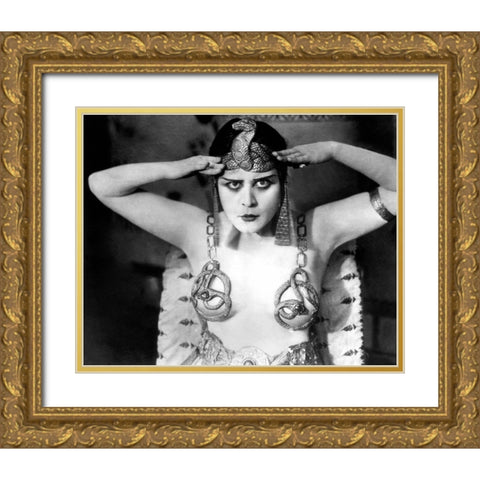 Theda Bara, Cleopatra, 1917 Gold Ornate Wood Framed Art Print with Double Matting by Vintage Hollywood Archive