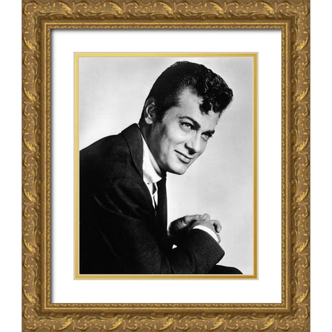 Tony Curtis, 1958 Gold Ornate Wood Framed Art Print with Double Matting by Vintage Hollywood Archive