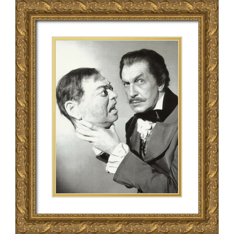 Vincent Price Gold Ornate Wood Framed Art Print with Double Matting by Vintage Hollywood Archive