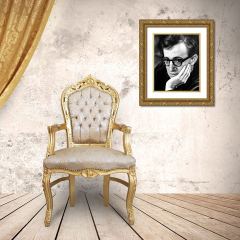 Woody Allen Gold Ornate Wood Framed Art Print with Double Matting by Vintage Hollywood Archive