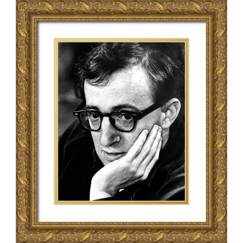 Woody Allen Gold Ornate Wood Framed Art Print with Double Matting by Vintage Hollywood Archive