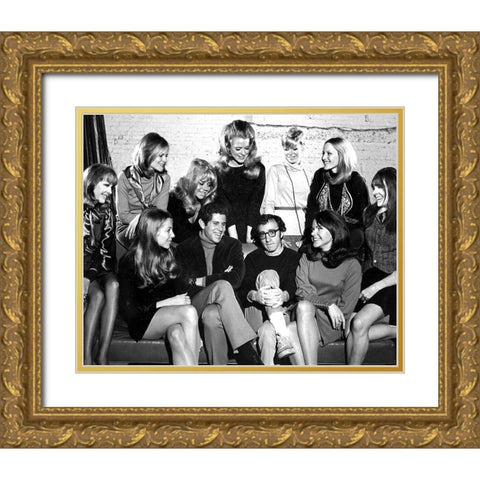 Woody Allen Gold Ornate Wood Framed Art Print with Double Matting by Vintage Hollywood Archive