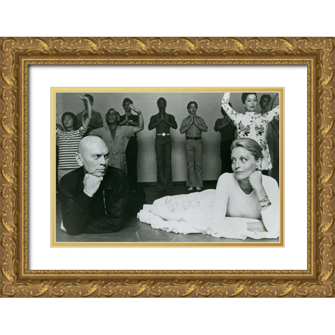 Yul Brynner, Constance Towers, The King and I, 1976 Gold Ornate Wood Framed Art Print with Double Matting by Vintage Hollywood Archive