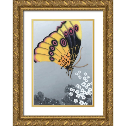 MiniWonder II Gold Ornate Wood Framed Art Print with Double Matting by Wang, John Z.