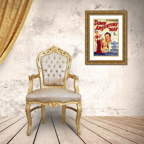 Down Argentine Way-1940 Gold Ornate Wood Framed Art Print with Double Matting by Vintage Hollywood Archive