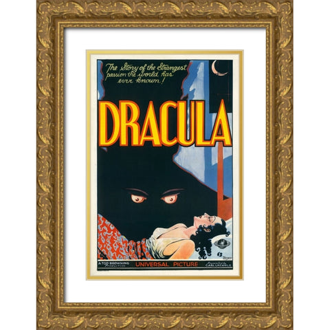 Dracula-1931 Gold Ornate Wood Framed Art Print with Double Matting by Vintage Hollywood Archive